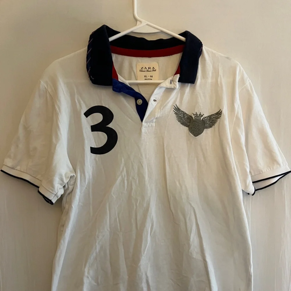 Zara white polo shirt - Picture 1 of 1